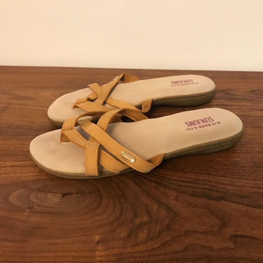 Classic Vintage Bass Sunjuns Sandals in Tan Brown